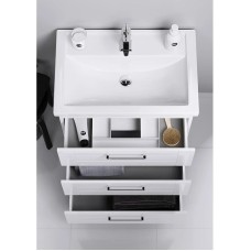 Комплект мебели белый глянец 70,5 см Aqwella Manchester MAN01073 + 4620008197746 + SM0207