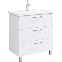 Комплект мебели белый глянец 81,5 см Aqwella Manchester MAN01083 + 4640021064733 + SM0208