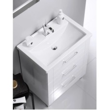 Комплект мебели белый глянец 81,5 см Aqwella Manchester MAN01083 + 4640021064733 + SM0208