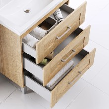 Комплект мебели дуб сонома 70,5 см Aqwella Foster FOS01073DS + 4620008197746 + FOS0207DS