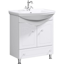 Комплект мебели белый глянец 76,5 см Aqwella Franchesca FR0107 + 4620008197470 + FR0207