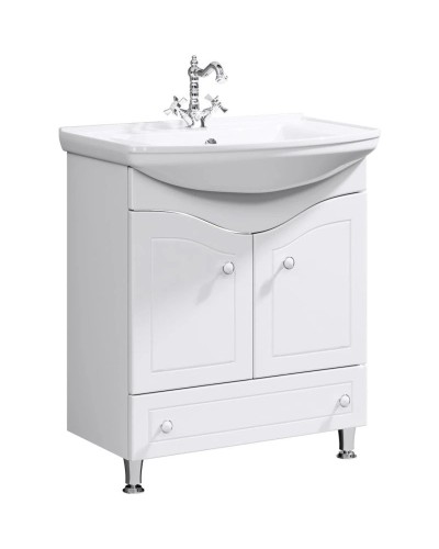 Комплект мебели белый глянец 76,5 см Aqwella Franchesca FR0107 + 4620008197470 + FR0207