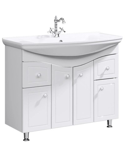 Комплект мебели белый глянец 106,5 см Aqwella Franchesca FR0110 + 4620008197340 + FR0208