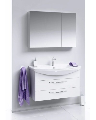 Комплект мебели белый глянец 106,5 см Aqwella Allegro Agr.01.10/2 + 4620008197340 + MC.04.10