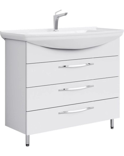 Комплект мебели белый глянец 106,5 см Aqwella Allegro Agr.01.10/3 + 4620008197340 + MC.04.10