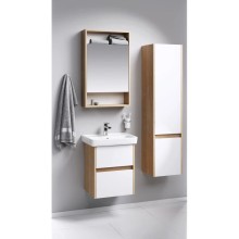 Комплект мебели дуб балтийский/белый глянец 50 см Aqwella City CI0105DB + 195032 + SIT0405DB