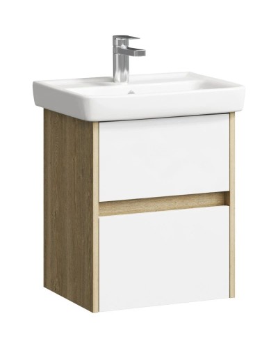 Комплект мебели дуб балтийский/белый глянец 50 см Aqwella City CI0105DB + 195032 + SIT0405DB