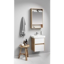 Комплект мебели дуб балтийский/белый глянец 50 см Aqwella City CI0105DB + 195032 + SIT0405DB