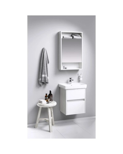 Комплект мебели дуб канадский/белый глянец 50 см Aqwella City CI0105DK + 195032 + SIT0405DK