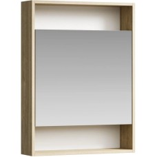 Комплект мебели дуб балтийский/белый глянец 60 см Aqwella City CI0106DB + UMMOD60SL/1 + SIT0406DB