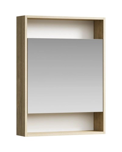 Комплект мебели дуб балтийский/белый глянец 60 см Aqwella City CI0106DB + UMMOD60SL/1 + SIT0406DB