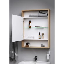 Комплект мебели дуб балтийский/белый глянец 60 см Aqwella City CI0106DB + UMMOD60SL/1 + SIT0406DB