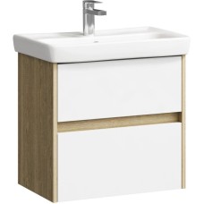 Комплект мебели дуб балтийский/белый глянец 60 см Aqwella City CI0106DB + UMMOD60SL/1 + SIT0406DB