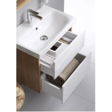 Комплект мебели дуб балтийский/белый глянец 60 см Aqwella City CI0106DB + UMMOD60SL/1 + SIT0406DB