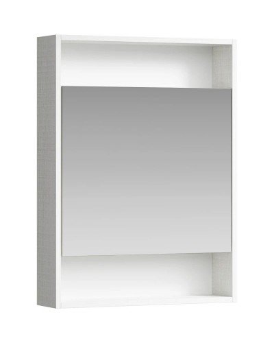 Комплект мебели дуб канадский/белый глянец 60 см Aqwella City CI0106DK + UMMOD60SL/1 + SIT0406DK