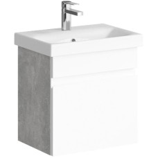 Комплект мебели белый глянец/бетон светлый 49,5 см Aqwella Smart SRT0105BS + UM-MOD50SL/1 + MC.04.05