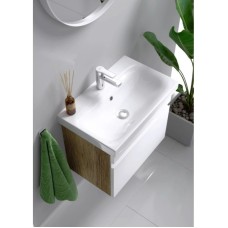 Комплект мебели белый глянец/дуб балтийский 49,5 см Aqwella Smart SRT0105DB + UM-MOD50SL/1 + MC.04.05