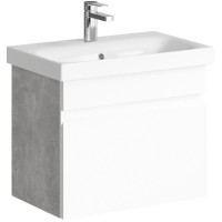 Комплект мебели белый глянец/бетон светлый 60 см Aqwella Smart SRT0106BS + UMMOD60SL/1 + RM0206W