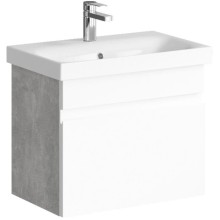Комплект мебели белый глянец/бетон светлый 60 см Aqwella Smart SRT0106BS + UMMOD60SL/1 + RM0206W