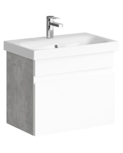 Комплект мебели белый глянец/бетон светлый 60 см Aqwella Smart SRT0106BS + UMMOD60SL/1 + RM0206W