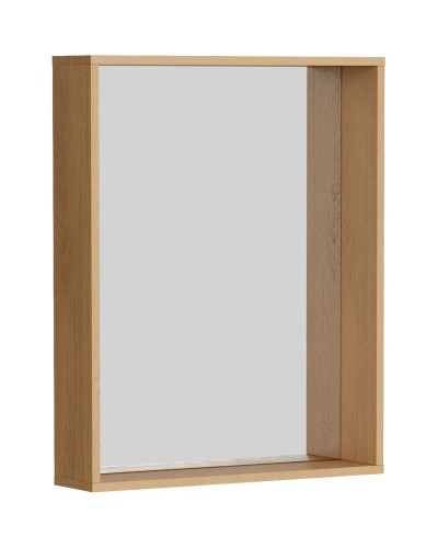 Комплект мебели дуб золотой/белый матовый 66 см Aqwella Basic BAS0106DZ + 4620008192475 + BAS0207DZ