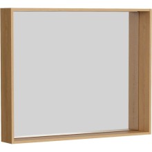 Комплект мебели дуб золотой/белый матовый 87,5 см Aqwella Basic BAS0108DZ + 4620008197456 + BAS0210DZ