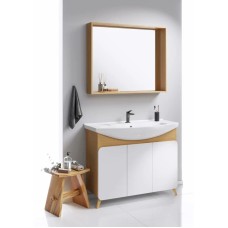 Комплект мебели дуб золотой/белый матовый 106,5 см Aqwella Basic BAS0110DZ + 4620008197388 + BAS0210DZ