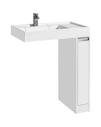 Комплект мебели белый глянец 80 см Акватон Лондри 1A236101LH010 + 1A72113KRW010 + 1A252702SU010