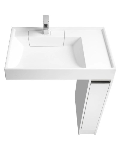 Комплект мебели белый глянец 80 см Акватон Лондри 1A236101LH010 + 1A72113KRW010 + 1A252702SU010