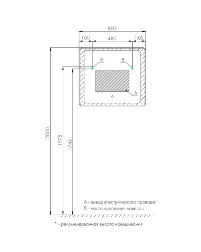 Комплект мебели белый глянец 80 см Акватон Лондри 1A236101LH010 + 1A72113KRW010 + 1A252702SU010