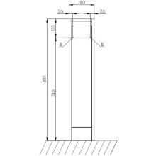 Комплект мебели белый глянец 80 см Акватон Лондри 1A236101LH010 + 1A72113KRW010 + 1A252702SU010