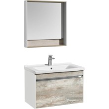 Комплект мебели белый глянец/бетон пайн 80 см Акватон Капри 1A230201KPDA0 + 1WH302251 + 1A230402KPDA0