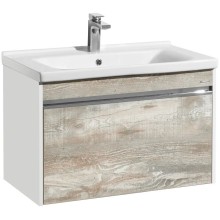 Комплект мебели белый глянец/бетон пайн 80 см Акватон Капри 1A230201KPDA0 + 1WH302251 + 1A230402KPDA0