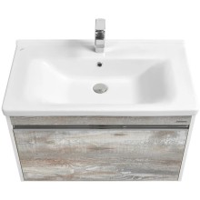 Комплект мебели белый глянец/бетон пайн 80 см Акватон Капри 1A230201KPDA0 + 1WH302251 + 1A230402KPDA0