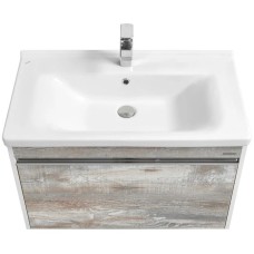 Комплект мебели белый глянец/бетон пайн 80 см Акватон Капри 1A230201KPDA0 + 1WH302251 + 1A230402KPDA0