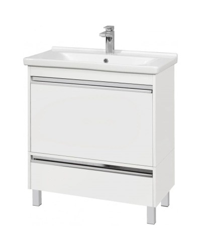 Комплект мебели белый глянец 80 см Акватон Капри 1A230201KP010 + 1WH302251 + 1A230402KP010