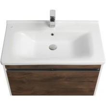 Комплект мебели белый глянец/таксония темная 80 см Акватон Капри 1A230201KPDB0 + 1WH302251 + 1A230402KPDB0