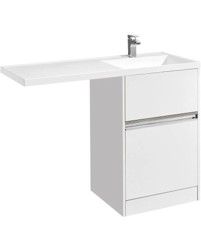 Комплект мебели белый глянец 120 см Акватон Лондри 1A235901LH010 + 1A72243KLH010 + 1A252902SU010