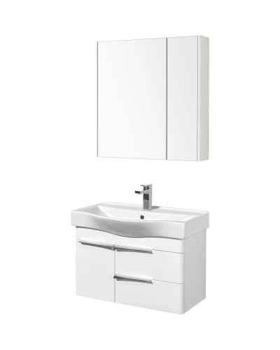 Комплект мебели белый глянец 80 см Акватон Беверли 1A235501BV010 + 1WH302422 + 1A237102BV010