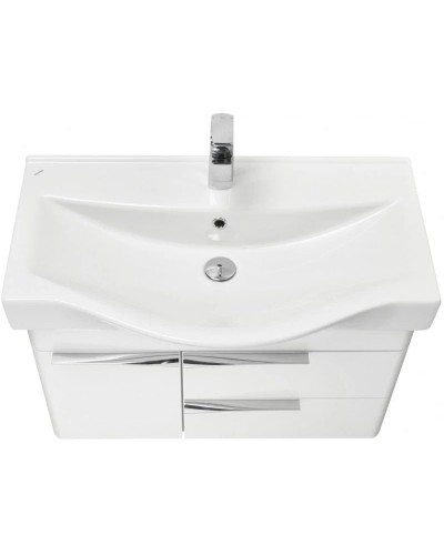 Комплект мебели белый глянец 80 см Акватон Беверли 1A235501BV010 + 1WH302422 + 1A237102BV010