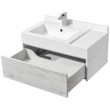 Комплект мебели белый глянец/ольха наварра 80 см Акватон Сакура 1A236401SKW80 + 1A71993KSK010 + 1A236502SKW80