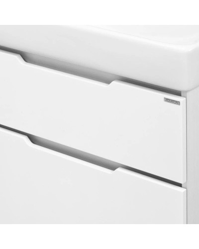 Комплект мебели белый/выбеленное дерево 80 см Акватон Дакота 1A202901DAAY0 + 1WH302084 + 1A203102DA010