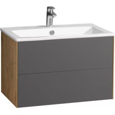 Комплект мебели графит софт/дуб веллингтон 75 см Акватон Сохо 1A258101AJA00 + 1WH501619 + 1A258302AJA0R