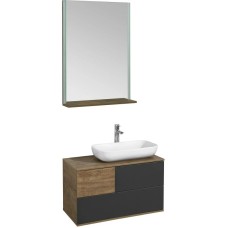 Комплект мебели дуб кантри/антрацит 85 см Акватон Терра 1A247201TEKA0 + 1AX169WBXX000 + 1A247302TEDY0