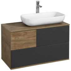 Комплект мебели дуб кантри/антрацит 85 см Акватон Терра 1A247201TEKA0 + 1AX169WBXX000 + 1A247302TEDY0