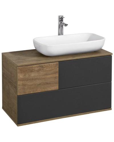 Комплект мебели дуб кантри/антрацит 85 см Акватон Терра 1A247201TEKA0 + 1AX169WBXX000 + 1A247302TEDY0