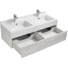 Комплект мебели белый глянец/ольха наварра 120 см Акватон Сакура 1A219701SKW80 + 1A72433KSK010 + 1A220002SKW80