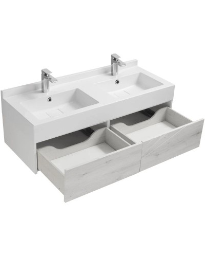 Комплект мебели белый глянец/ольха наварра 120 см Акватон Сакура 1A219701SKW80 + 1A72433KSK010 + 1A220002SKW80