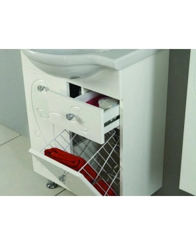 Комплект мебели белый глянец 60,5 см Акватон Лиана 1A162901LL010 + 1WH109652 + 1A162602LL010