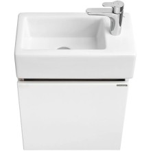 Комплект мебели белый глянец/эбони светлый 46 см Акватон Эклипс 1A172801EK49L + 1WH301972 + 1A129002EK010